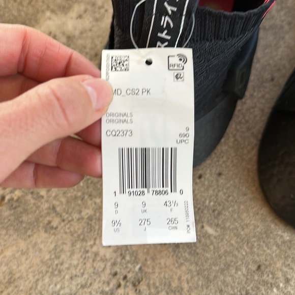 NWT ADIDAS 🔥 NMD CS2 PK Sz 9 1/2 Slip Ons Black Sneakers Boost CQ2373 - Picture 7 of 11